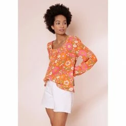 Anorak Nostalgic Floral Square Neck Blouse - Anorak