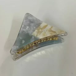 Anorak Patchwork Claw Clip Light Blue