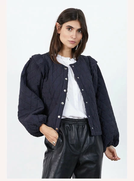 Anorak Lollys Laundry Ulla Washed Black Padded Jacket 2 Anorak Lollys Laundry Ulla Washed Black Padded Jacket