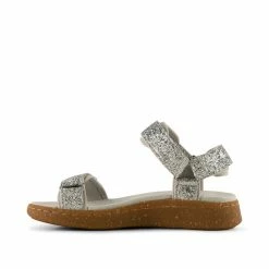 Anorak Woden Line Glitter Sandals Silver Recycled Sustainable
