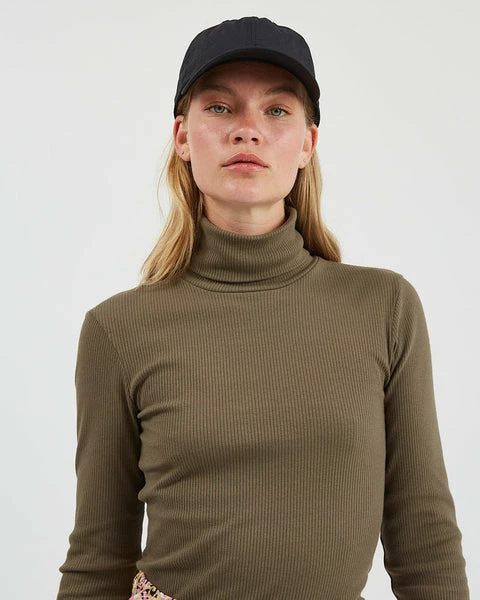 Anorak Minimum Rolli Roll Neck Polo Ribbed Tigers Eye Olive Modal 2 Anorak Minimum Rolli Roll Neck Polo Ribbed Tigers Eye Olive Modal