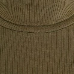 Anorak Minimum Rolli Roll Neck Polo Ribbed Tigers Eye Olive Modal
