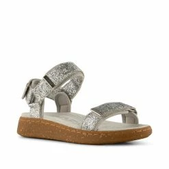 Anorak Woden Line Glitter Sandals Silver Recycled Sustainable