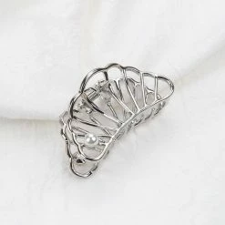 Anorak Silver Metal Shell Claw Clip