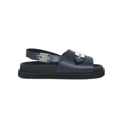 Anorak Surface Project Sigrid Vegan Leather Navy Sandals Recycled