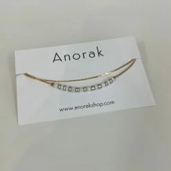 Anorak Ankle Bracelet Gold With Silver Beads