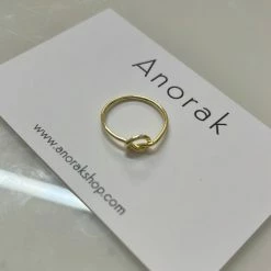 Anorak Gold Plated Sterling Silver Knot Ring