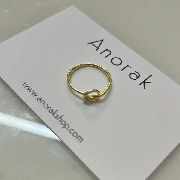 Anorak Gold Plated Sterling Silver Knot Ring 1 Anorak Gold Plated Sterling Silver Knot Ring