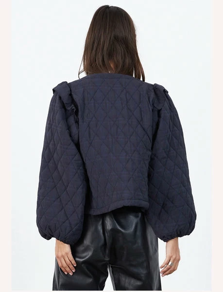 Anorak Lollys Laundry Ulla Washed Black Padded Jacket 3 Anorak Lollys Laundry Ulla Washed Black Padded Jacket