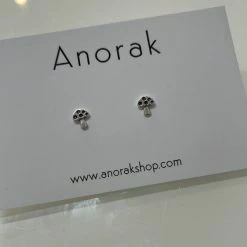 Anorak Little Mushroom Sterling Silver Studs Earrings