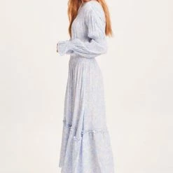 Anorak Knowledge Cotton Fleur Lenzing Ecovero Smock Maxi Floral Dress