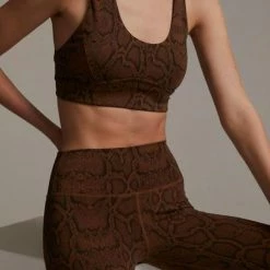 Anorak Varley Cary Sports Gym Workout Bra Burnt Snake