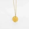 Anorak 18 K Gold Plated Sunray Disc Pendant Necklace