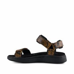 Anorak Woden Line Snakeprint Brown Sandals Recycled Sustainable