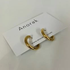 Anorak Chunky Gold Plated Hoops