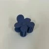 Anorak Small Matt Flower Claw Clip Dark Blue