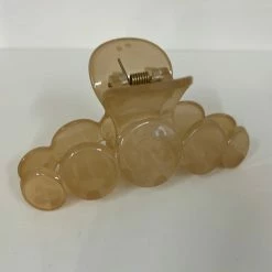 Anorak Beige Circles Claw Clip
