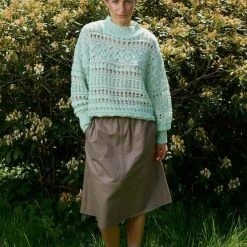 Anorak Coster Copenhagen Pointelle Knit Jumper Sweater Mint Green