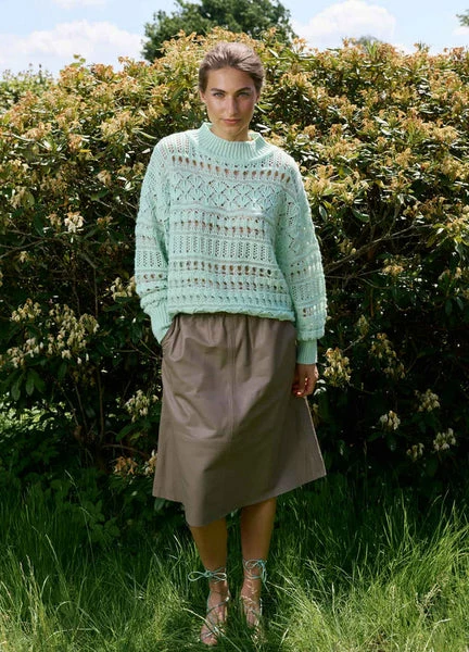 Anorak Coster Copenhagen Pointelle Knit Jumper Sweater Mint Green 1 Anorak Coster Copenhagen Pointelle Knit Jumper Sweater Mint Green