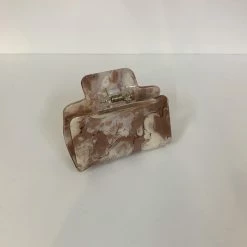 Anorak Brown White Multi Solid Claw Clip