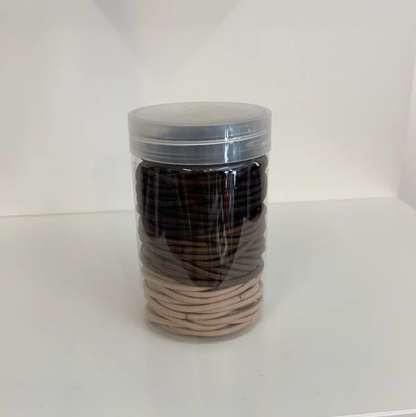 Anorak Black Brown Beige Mix Elastic Hair Bands 1 Anorak Black Brown Beige Mix Elastic Hair Bands