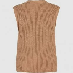 Anorak Minimum Mikila Rib Knit Tank Top Cotton Tiger's Eye Brown