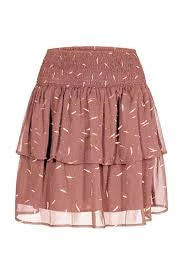Anorak Moves Elise Tiered Skirt Faded Rose Gold Chiffon 1 Anorak Moves Elise Tiered Skirt Faded Rose Gold Chiffon