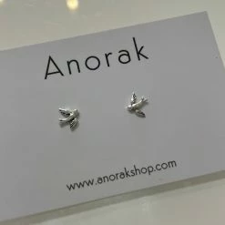 Anorak Sterling Silver Swallow Studs Earrings