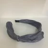 Anorak Grey Satin Bow Hair Headband