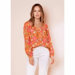 Anorak Nostalgic Floral Square Neck Blouse - Anorak