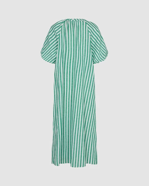 Anorak Minimum Zerina Loose Oversize Dress Maxi Green White Stripe 1 Anorak Minimum Zerina Loose Oversize Dress Maxi Green White Stripe