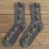 Anorak Floral Embroidery Style Socks