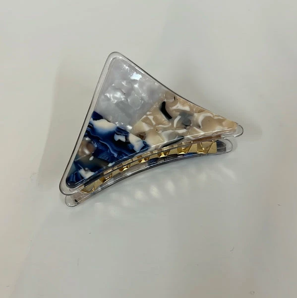 Anorak Patchwork Claw Clip Blue 1 Anorak Patchwork Claw Clip Blue