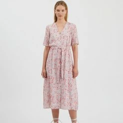 Anorak Minimum Biola Midi Tea Dress Ditsy Floral Red White Pink 5 Anorak Minimum Biola Midi Tea Dress Ditsy Floral Red White Pink
