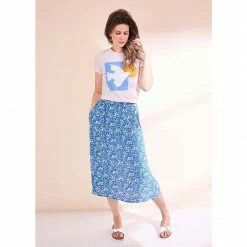 Anorak Ditsy Daisy Ecovero Midi Skirt