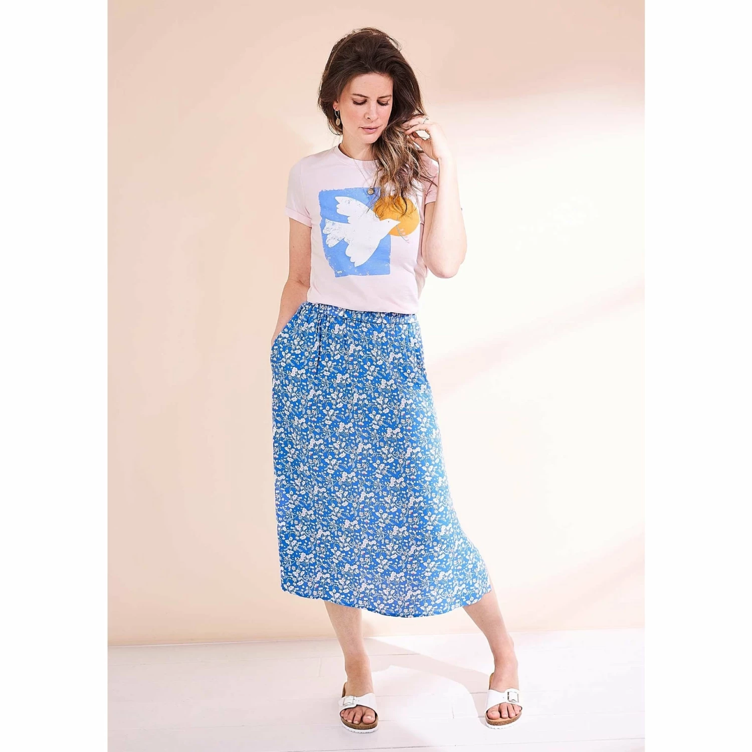 Anorak Ditsy Daisy Ecovero Midi Skirt 1 Anorak Ditsy Daisy Ecovero Midi Skirt