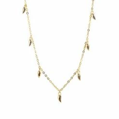 Anorak Gold Plated Tear Drop Necklace