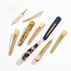 Anorak Pair Of Hair Slides Clips Light Tortoiseshell And God