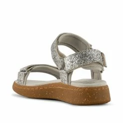 Anorak Woden Line Glitter Sandals Silver Recycled Sustainable