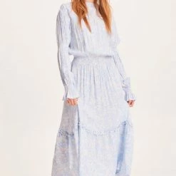 Anorak Knowledge Cotton Fleur Lenzing Ecovero Smock Maxi Floral Dress