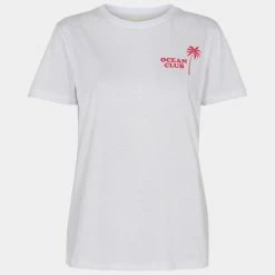 Anorak Sofie Schnoor White T-shirt Red Graphic Cotton