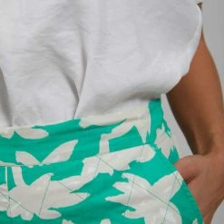 Anorak Coster Copenhagen Quilted Green Floral Shorts