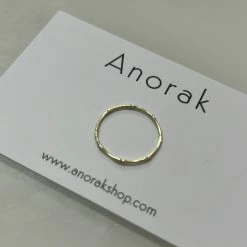 Anorak Gold Plated Sterling Silver Bamboo Ring