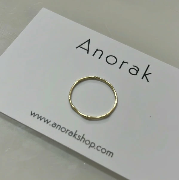 Anorak Gold Plated Sterling Silver Bamboo Ring 1 Anorak Gold Plated Sterling Silver Bamboo Ring
