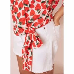 Anorak Strawberry Wrap Top - Anorak