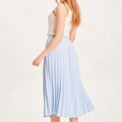Anorak Knowledge Cotton Daffodil Pleated Blue Maxi Skirt Recycled Polyester