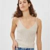Anorak Minimum Tappi Rib Knit Top Strappy Tank Beige