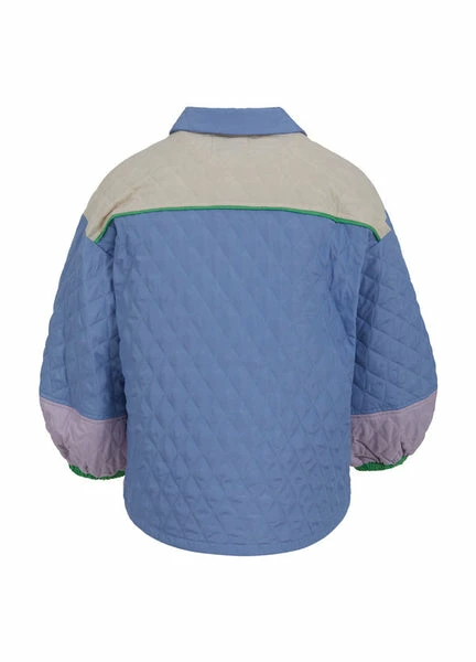 Anorak Coster Copenhagen Quilted Jacket Colour Block Blue Cream Lilac 1 Anorak Coster Copenhagen Quilted Jacket Colour Block Blue Cream Lilac