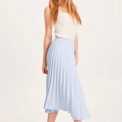 Anorak Knowledge Cotton Daffodil Pleated Blue Maxi Skirt Recycled Polyester