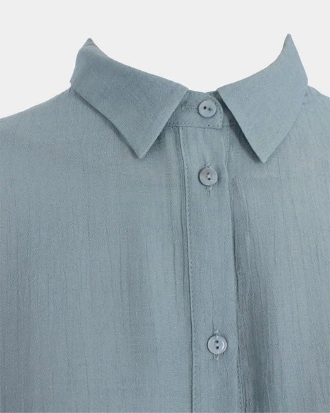 Anorak Sofie Schnoor Linen Look Shirt Dress Dusty Blue 2 Anorak Sofie Schnoor Linen Look Shirt Dress Dusty Blue